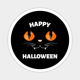 Happy Halloween Black Cat Magnet